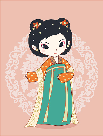 Q版汉服娃娃（图ZMzIxNDgzNDQ=） - 商业插画 - 站酷设计师泊鹿原创素材 - 站酷ZCOOL