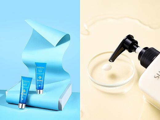 化妆品场景实拍 洗面奶 喷雾 乳液 精华等