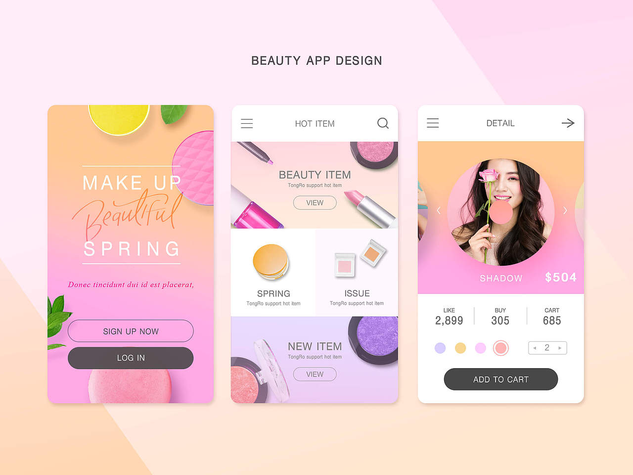 女性美妆护肤类APP--H5页面（图ZMTU3MDA5MDgw） - APP界面 - 站酷设计师xuanxun原创素材 - 站酷ZCOOL