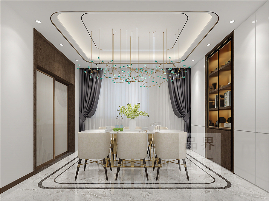 英地金台府邸287平复式现代中式装修效果图·品界