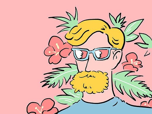 procreate  风格插画