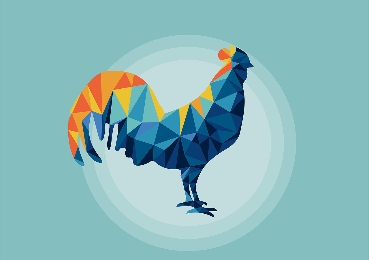 十二生肖lowpoly风格插画