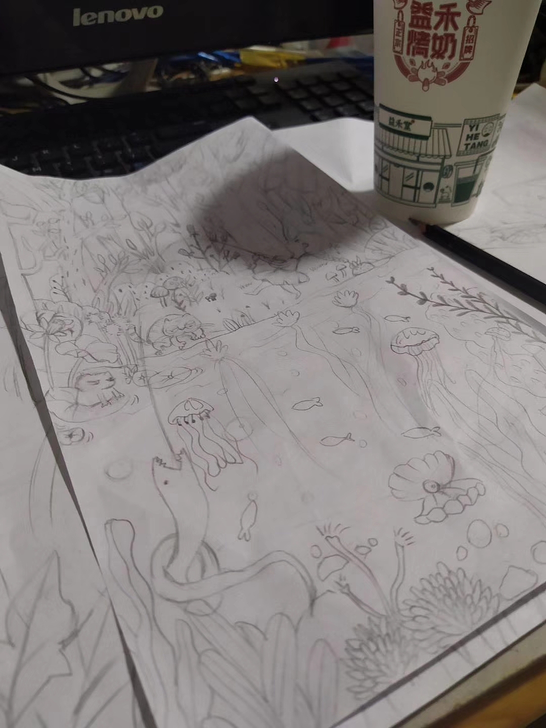 钓鱼（图ZMjA2MTU1MjA0） - 儿童插画 - 站酷设计师时间之画原创素材 - 站酷ZCOOL