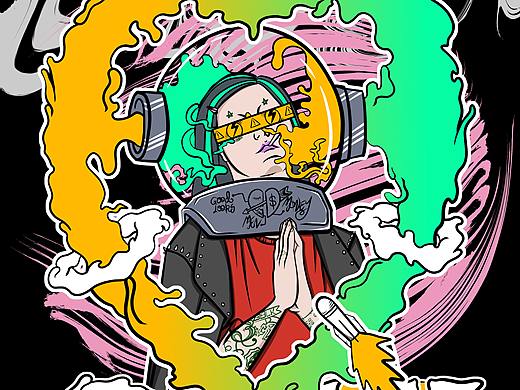 宇宙圣母（个人主页-ZNTE1NDEyNzI=） - 新锐潮流插画 - 站酷设计师李茶LC原创素材 - 站酷ZCOOL