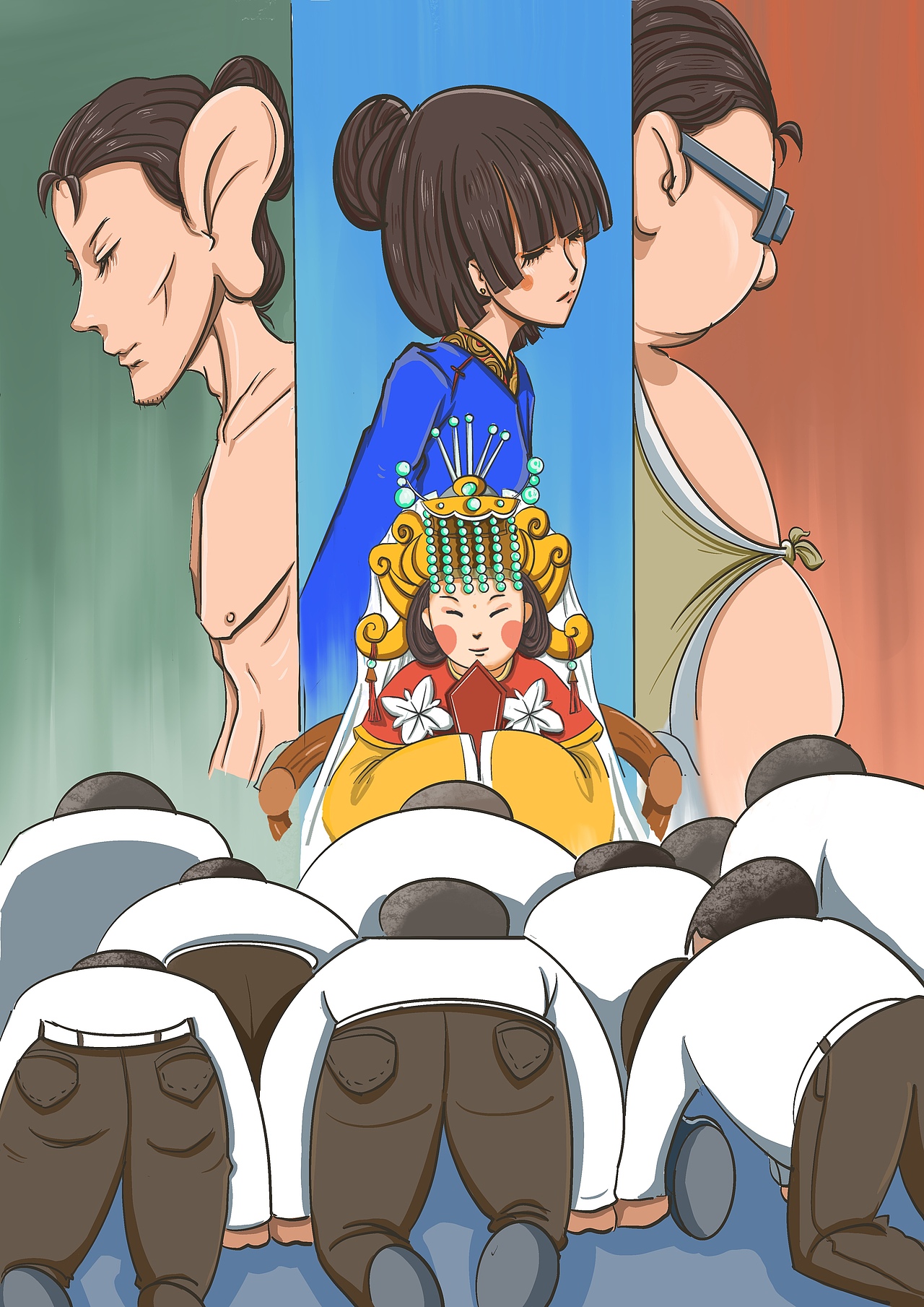 妈祖文化主题插画设计