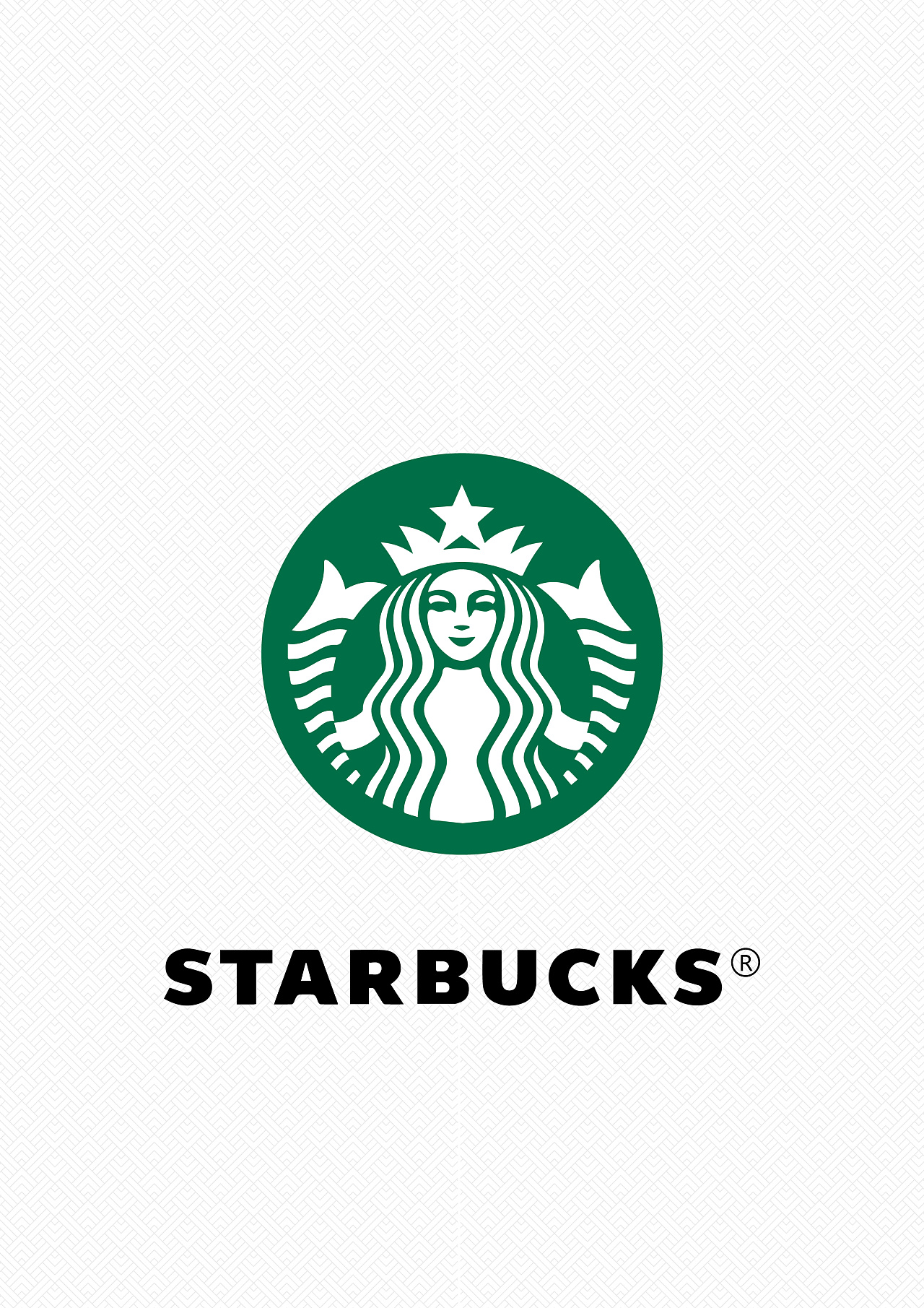 星巴克logo手绘图片