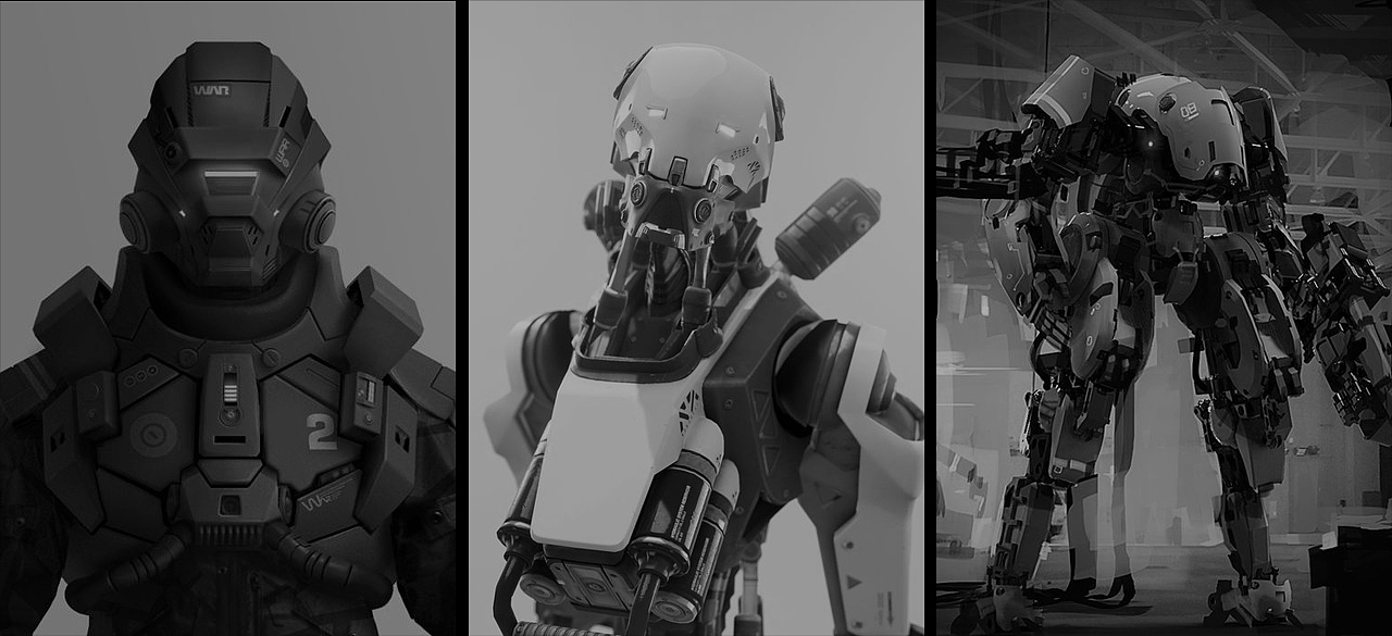 透明机甲蓝牙耳机