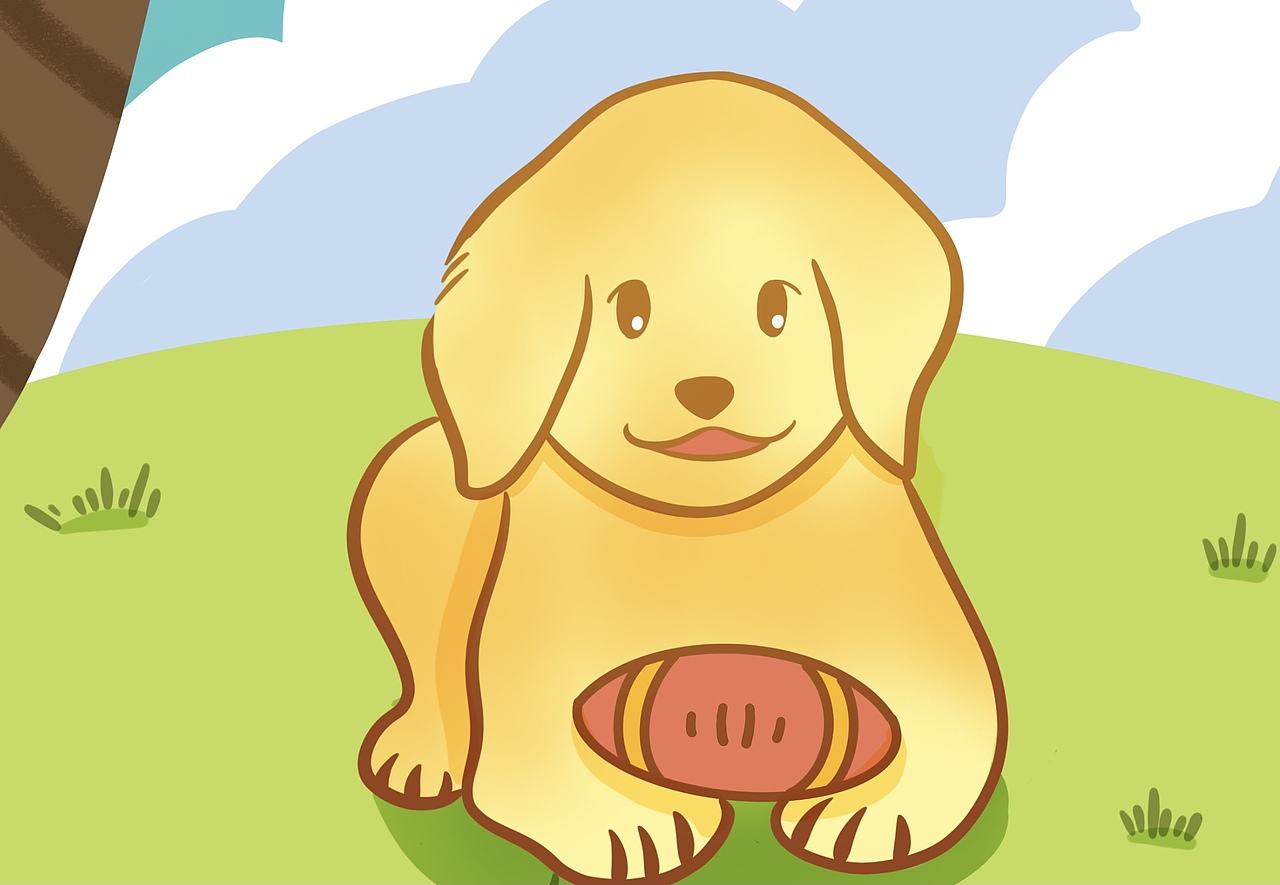 金毛成长记壁纸（图ZMzI1ODU0NTAw） - 艺术插画 - 站酷设计师插画师芮原创素材 - 站酷ZCOOL