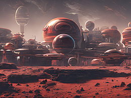 #站酷梦笔#2085年的火星时代，赛博朋克