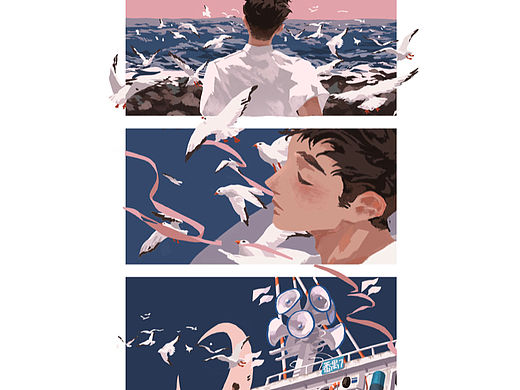 分镜插画合集🚢我们都被困在这寂寞夜晚