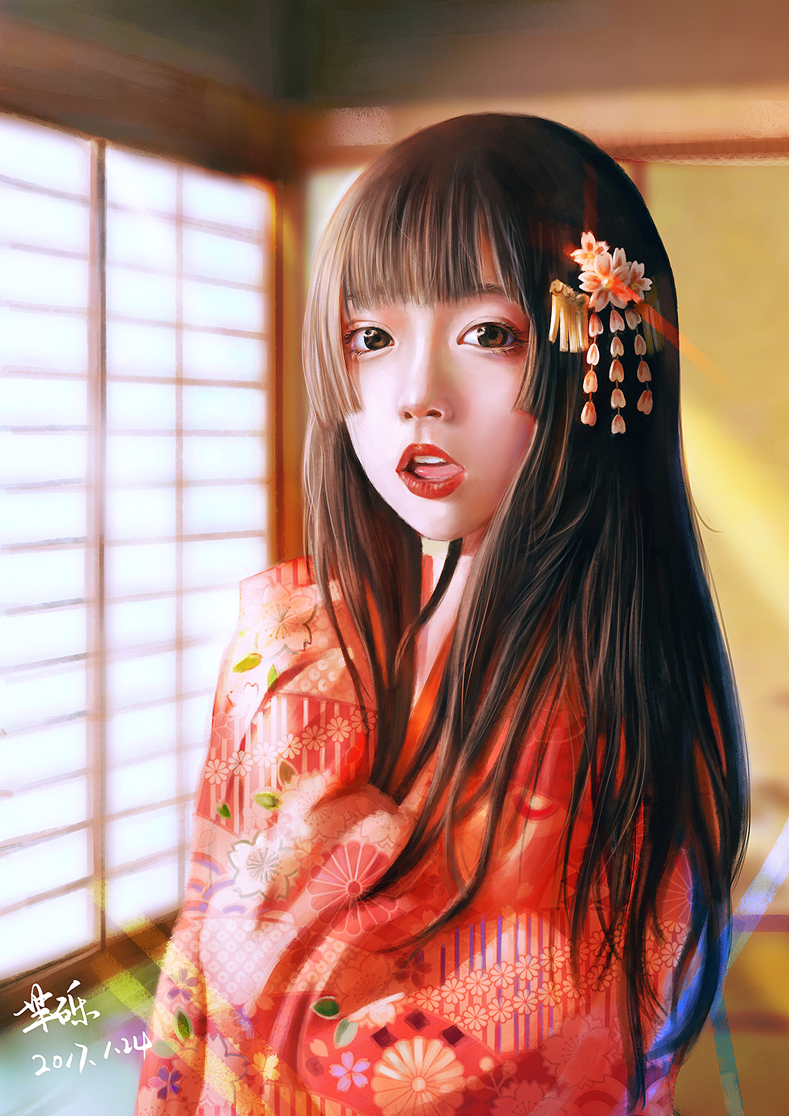 人像照片写生临摹练习