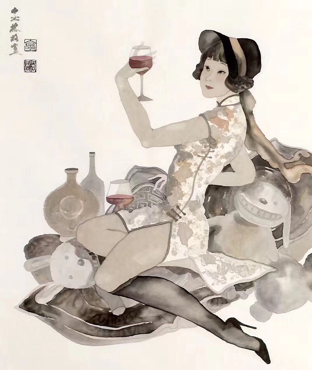 水墨俏佳人系列