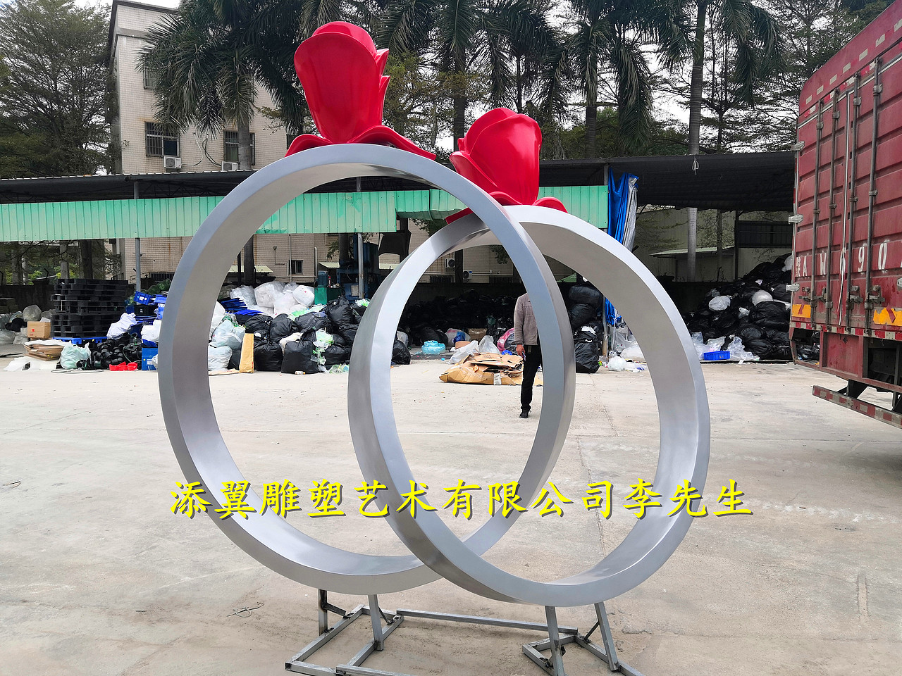 已爱之名，展示相守一生的玻璃钢玫瑰花戒指雕塑装饰品（图ZMjg5ODI4NDky） - 雕塑 - 站酷设计师添翼雕塑艺术原创素材 - 站酷ZCOOL