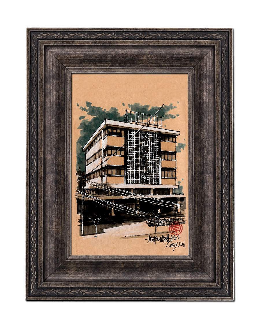 手绘邯郸老建筑