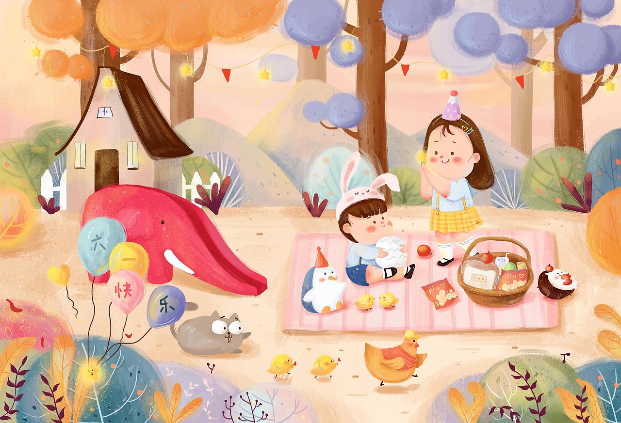 “圆眼牛牛”部分插画合集（图ZMTU1ODUzMTIw） - 儿童插画 - 站酷设计师圆眼牛牛原创素材 - 站酷ZCOOL