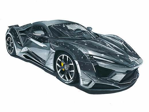马克笔手绘 W Motors Fenyr