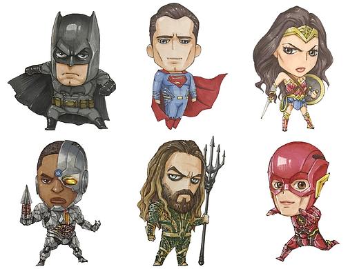 手繪-正義聯(lián)盟Q版（個(gè)人主頁-ZMjUyOTEwODg=） - 創(chuàng)作習(xí)作 - 站酷設(shè)計(jì)師冰仔原創(chuàng)素材 - 站酷ZCOOL