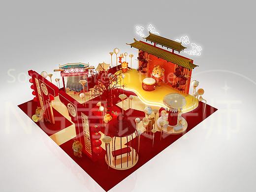 2022年虎年新年路演设计3D效果图