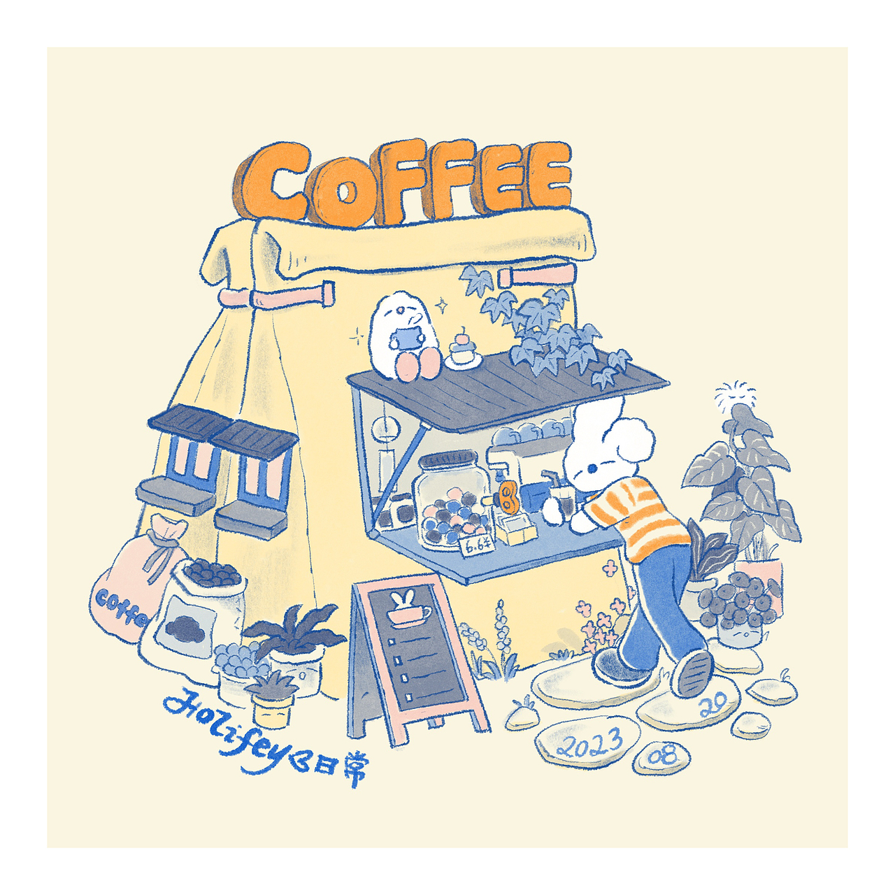 喜欢画coffee,每次都是被治愈了!