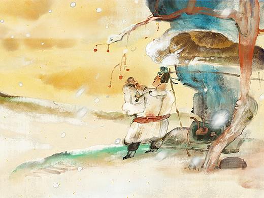 给出版社画的诗词绘本插图