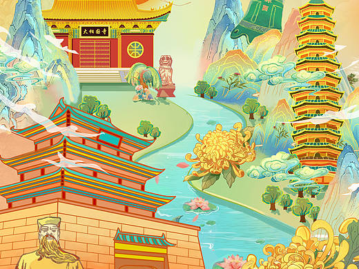 开封国潮插画