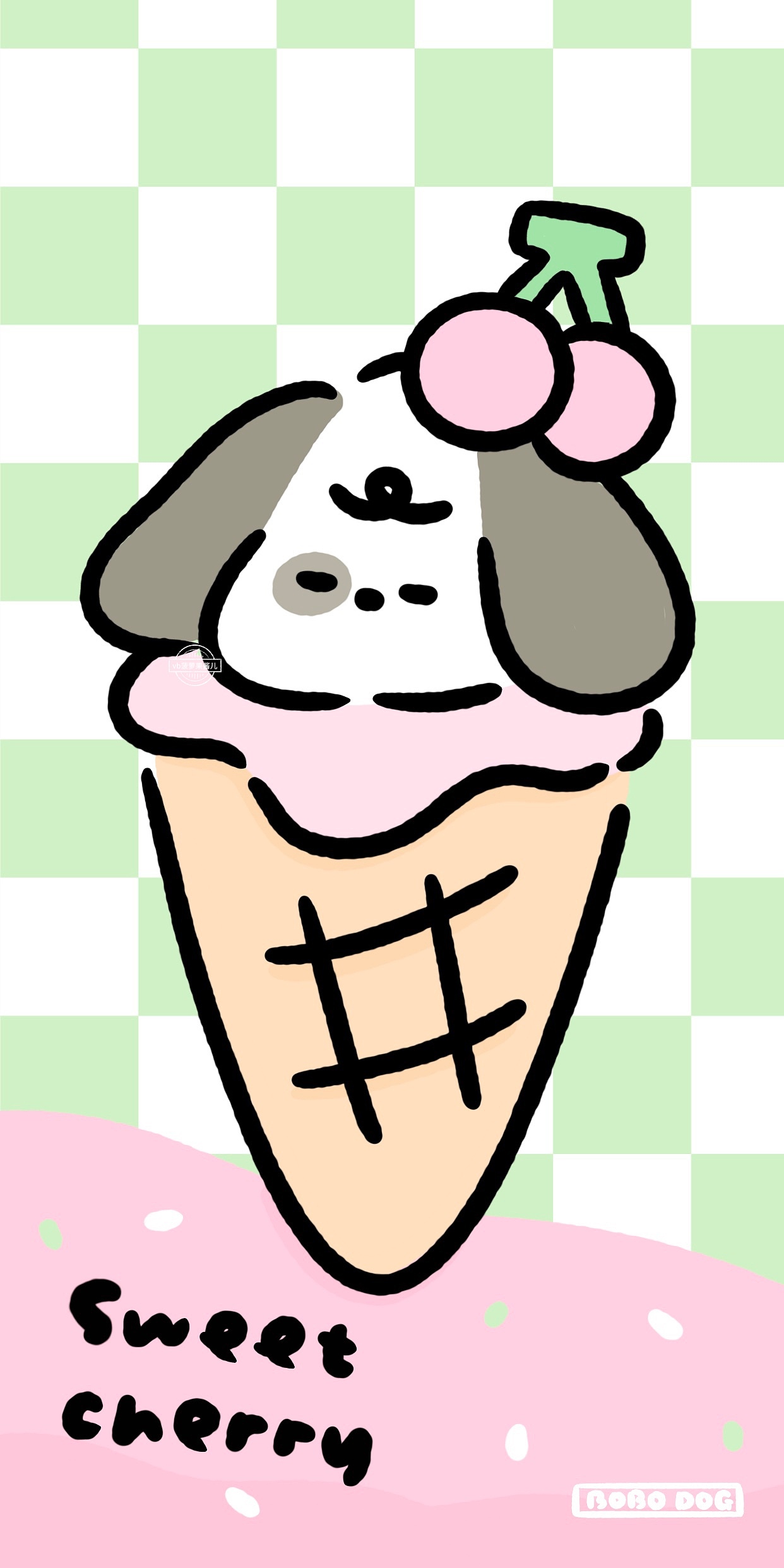 20期 夏日ins风软萌小狗卡通壁纸