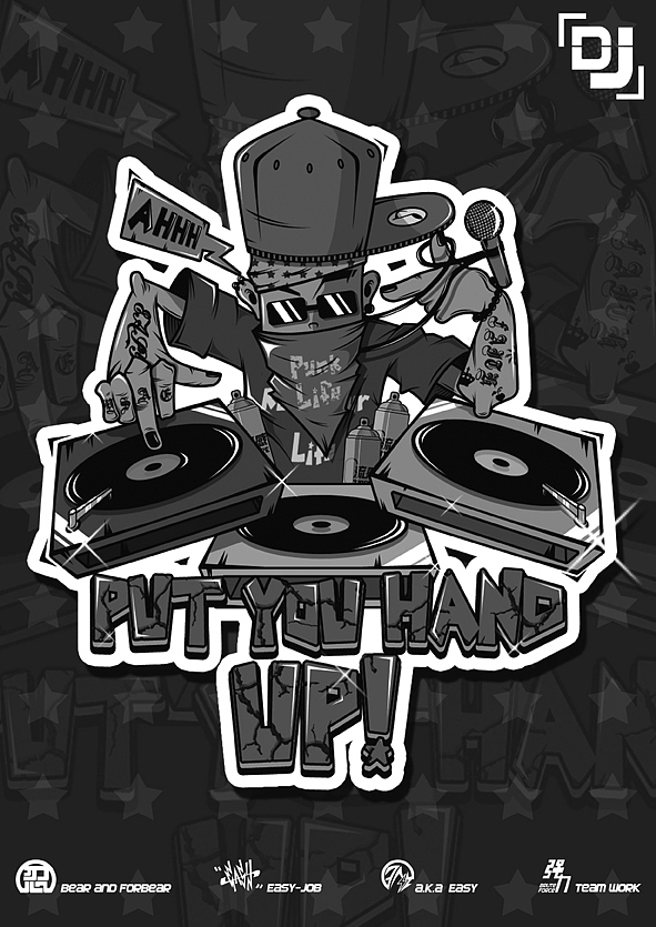 DJ-rock my life（图ZNDkxMDkxNg==） - 新锐潮流插画 - 站酷设计师徐碧波Easy原创素材 - 站酷ZCOOL