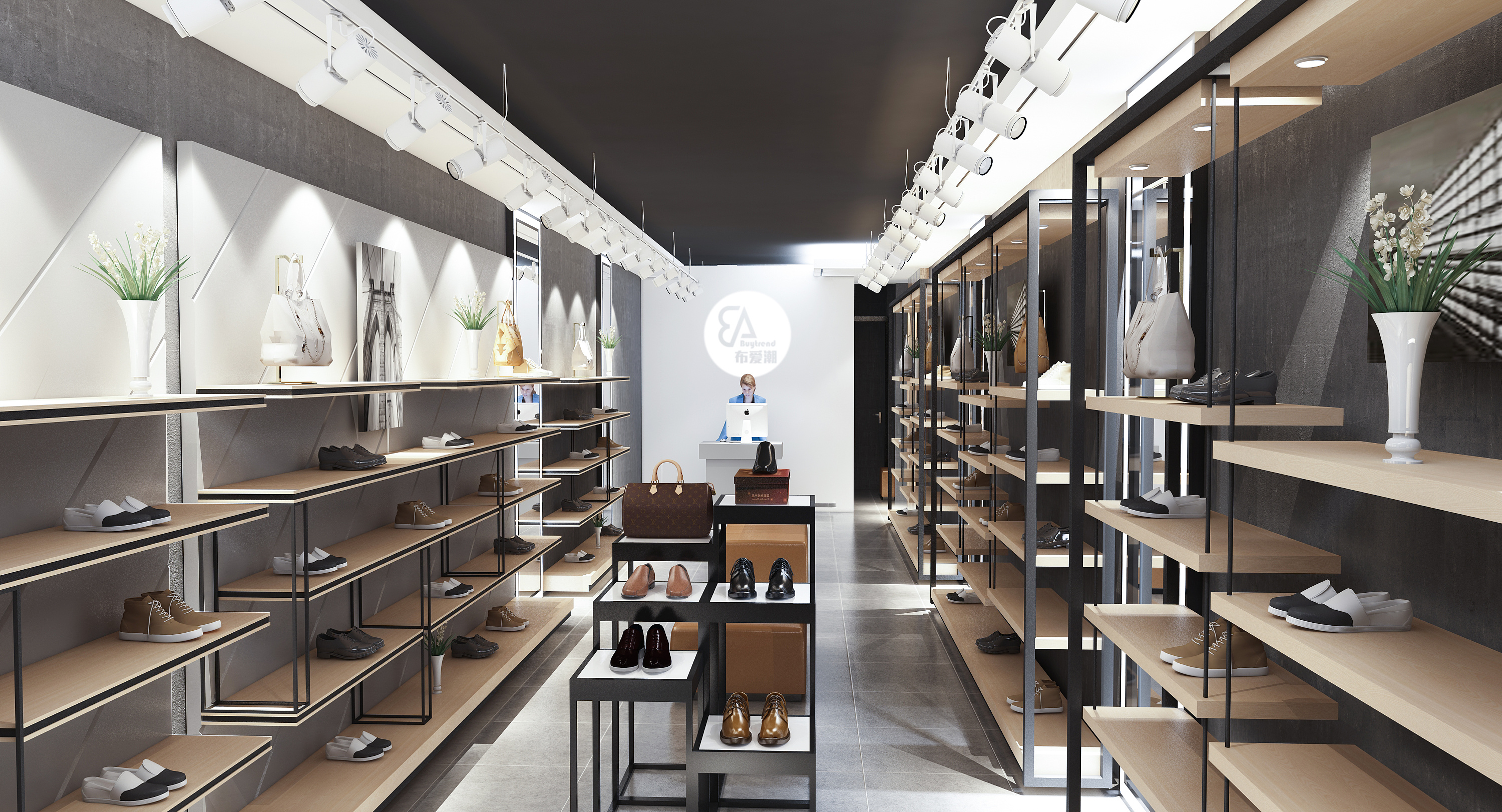 石皮设计工作室鞋店logo及形象设计