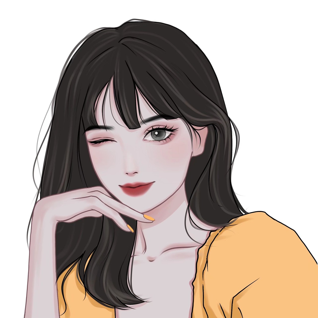 写实人物插画-①