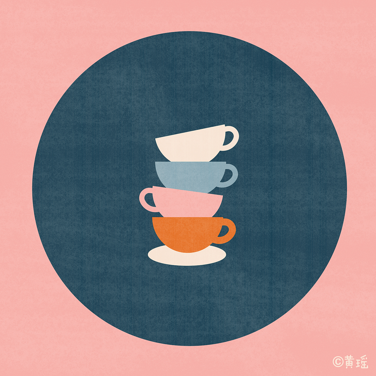 姐妹喝茶（图ZMTI3MTA3NTc2） - 商业插画 - 站酷设计师黄瑶Y原创素材 - 站酷ZCOOL