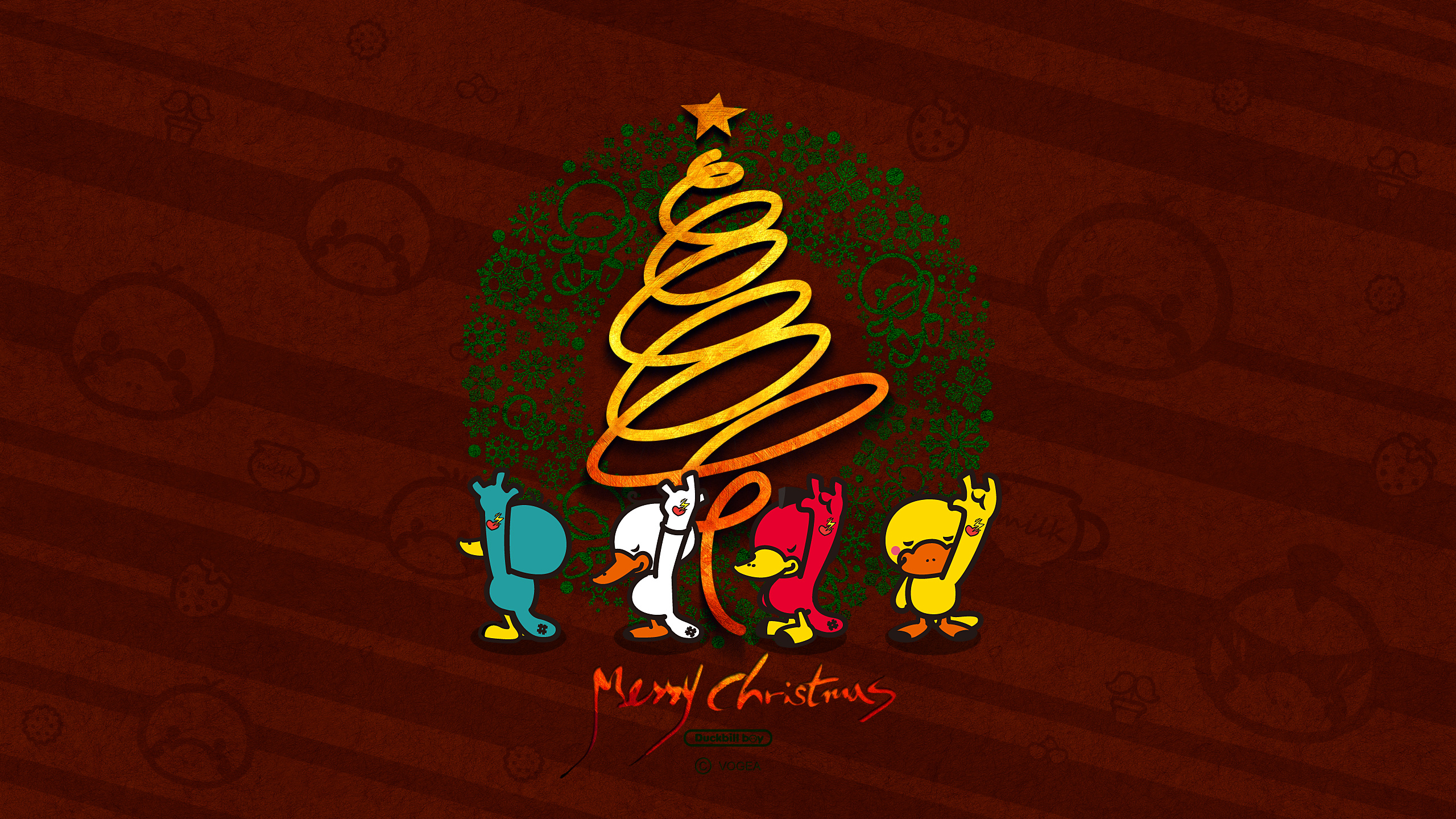 鸭嘴兽男孩圣诞系列 高清电脑壁纸 (9张)