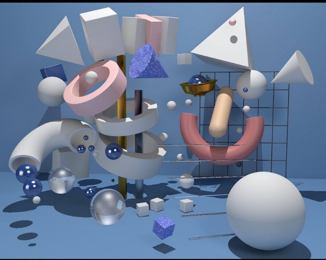 几何体的练习|三维|场景|俯视天空的猫 - 临摹作品 - 站酷 (zcool)