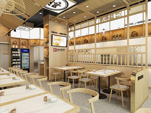 滨州临沂特色包子铺早餐店面馆装修设计