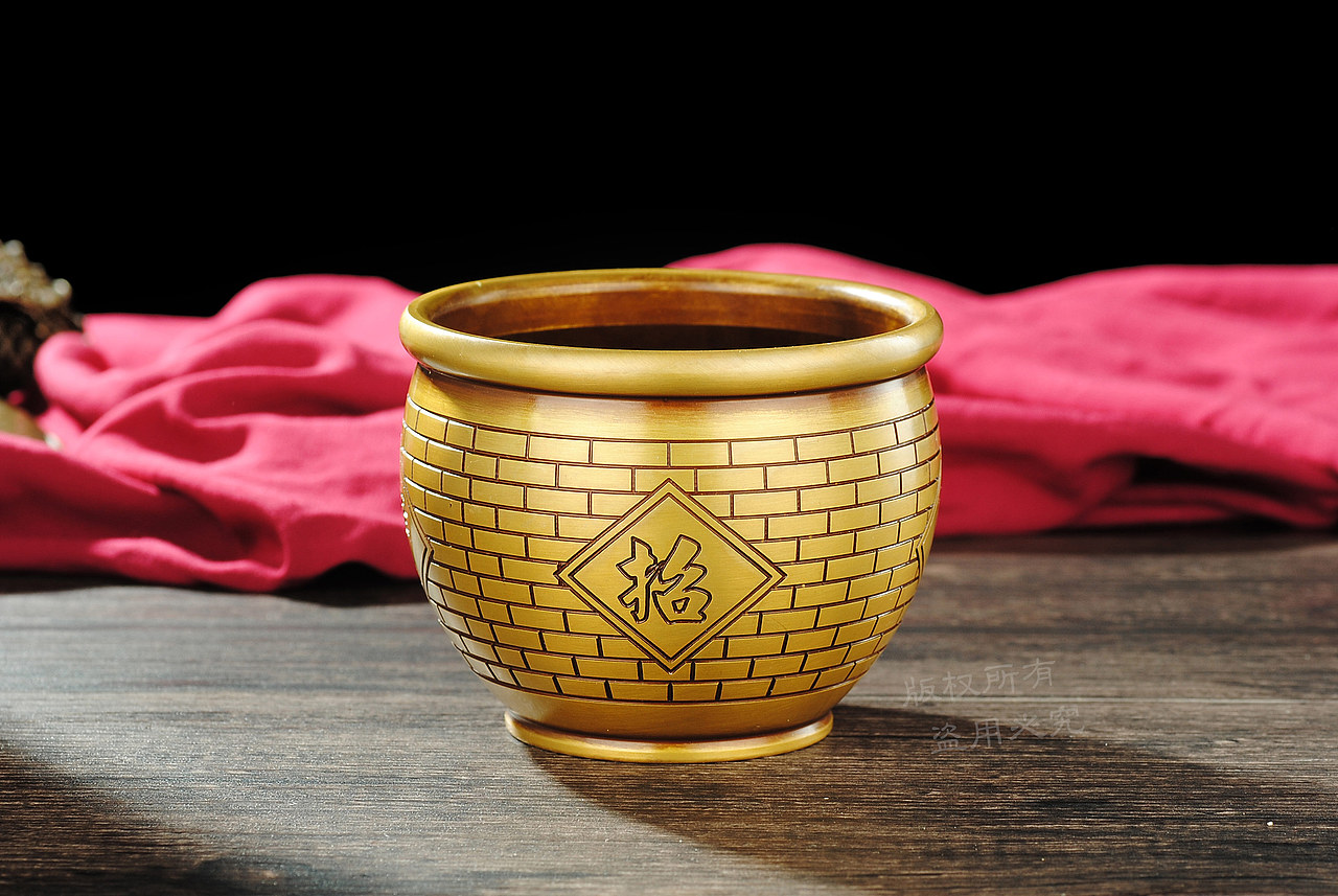 铜器招财缸风水缸铜器工艺品