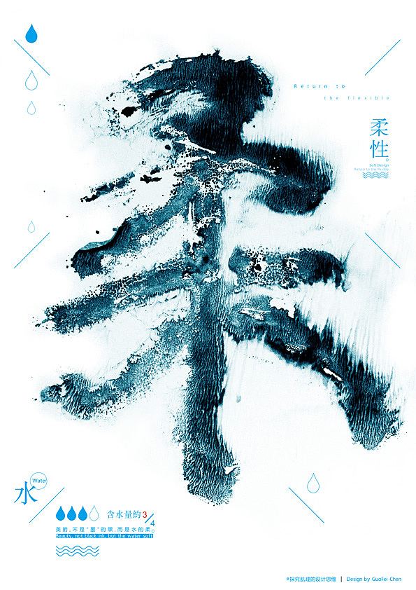 玩肌理-（美的，不是墨的黑，而是水的柔。）#广东轻工职业技术学院#（图ZOTg1OTA0MA==） - 海报 - 站酷设计师ARTFAGO原创素材 - 站酷ZCOOL