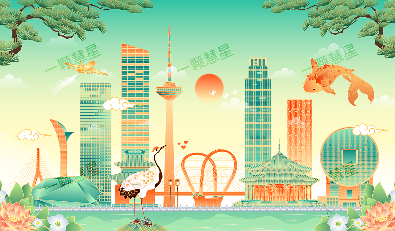中国各地城市地标建筑矢量插画（图ZMjYxMTAzMzQ0） - 商业插画 - 站酷设计师晚风在画画原创素材 - 站酷ZCOOL