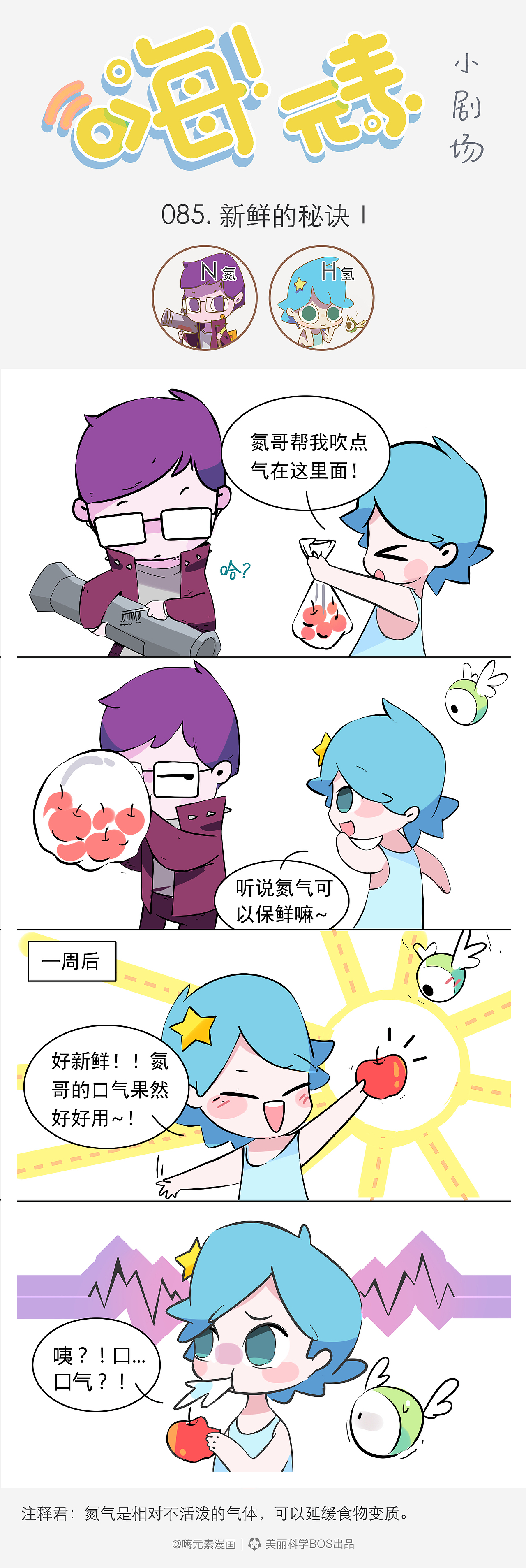 嗨!元素 美丽科学 化学元素 原创漫画 搞笑治愈