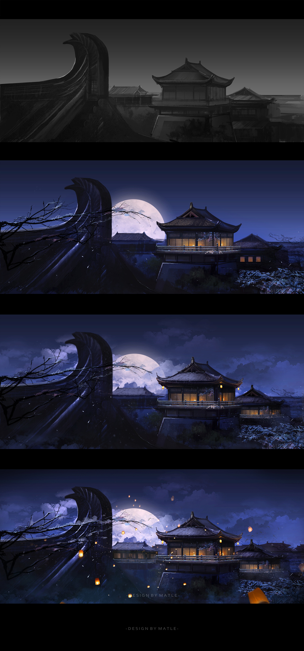 长安城夜景气氛图