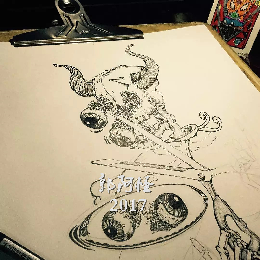 面具下的我(图ZNzg2MjgyNTI=) - 新锐潮流插画 - 站酷设计师郭阿怪原创素材 - 站酷ZCOOL