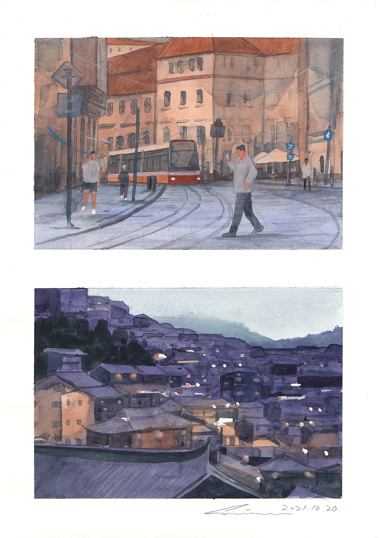 {画本系列}-我的第28本画本-水彩明信片习作（图ZMjgyNzEwOTc2） - 绘画 - 站酷设计师画画的陈一丘原创素材 - 站酷ZCOOL