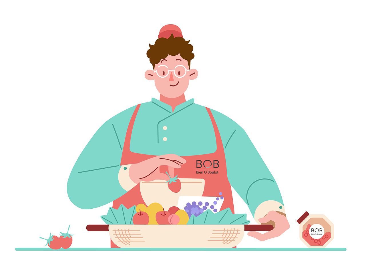 Bien O Boulot插画（图ZMjEzMjQ1MTI0） - 商业插画 - 站酷设计师由然工作室原创素材 - 站酷ZCOOL