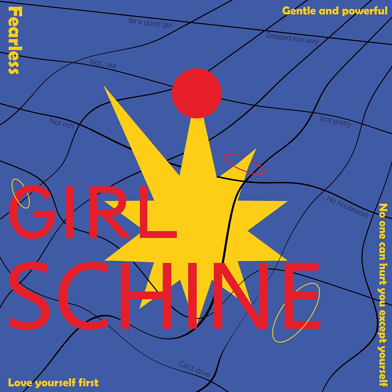 GIRL SCHINE——女孩打破条条框框（图ZMjMxNzkzODk2） - 海报 - 站酷设计师格绿可可原创素材 - 站酷ZCOOL