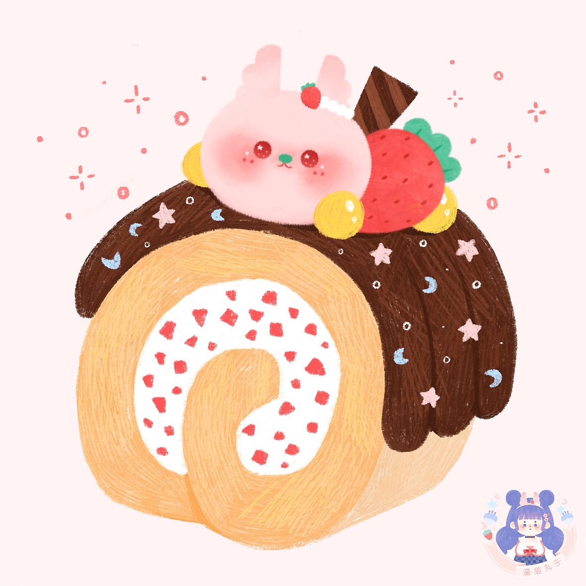 粉色造型兔兔翻糖蛋糕 | 翻糖造型蛋糕 - Daisycafe