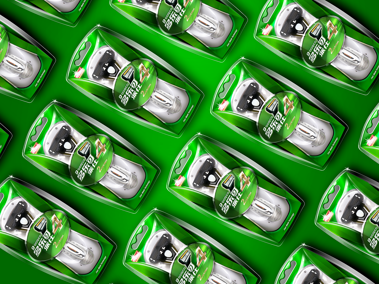 dorco剃须刀品牌形象包装设计