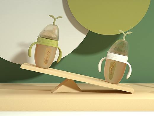 电商母婴类目作品~C4D奶品建模渲染合集