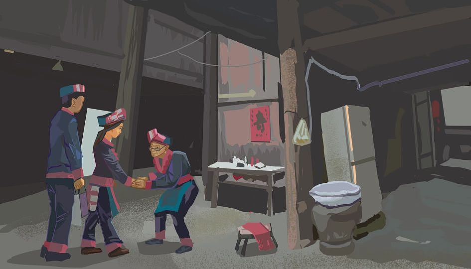 盘瑶红罗花帐插画（图ZMzQ4MTQ4ODMy） - 其他平面 - 站酷设计师志_超原创素材 - 站酷ZCOOL