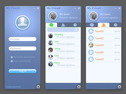 聊天軟件 皮膚練習(xí)~（個(gè)人主頁-ZMzE4NjExMg==） - 軟件界面 - 站酷設(shè)計(jì)師BDZJason原創(chuàng)素材 - 站酷ZCOOL