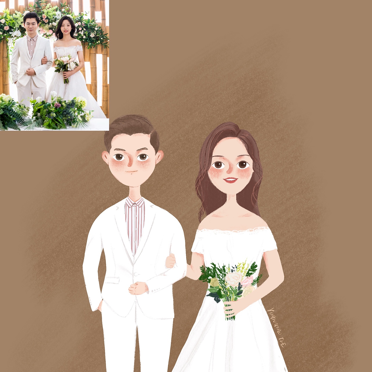 #100个人物画# -7 婚纱照—3 ​​​