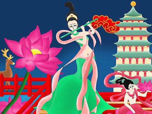 敦煌飞天星空图