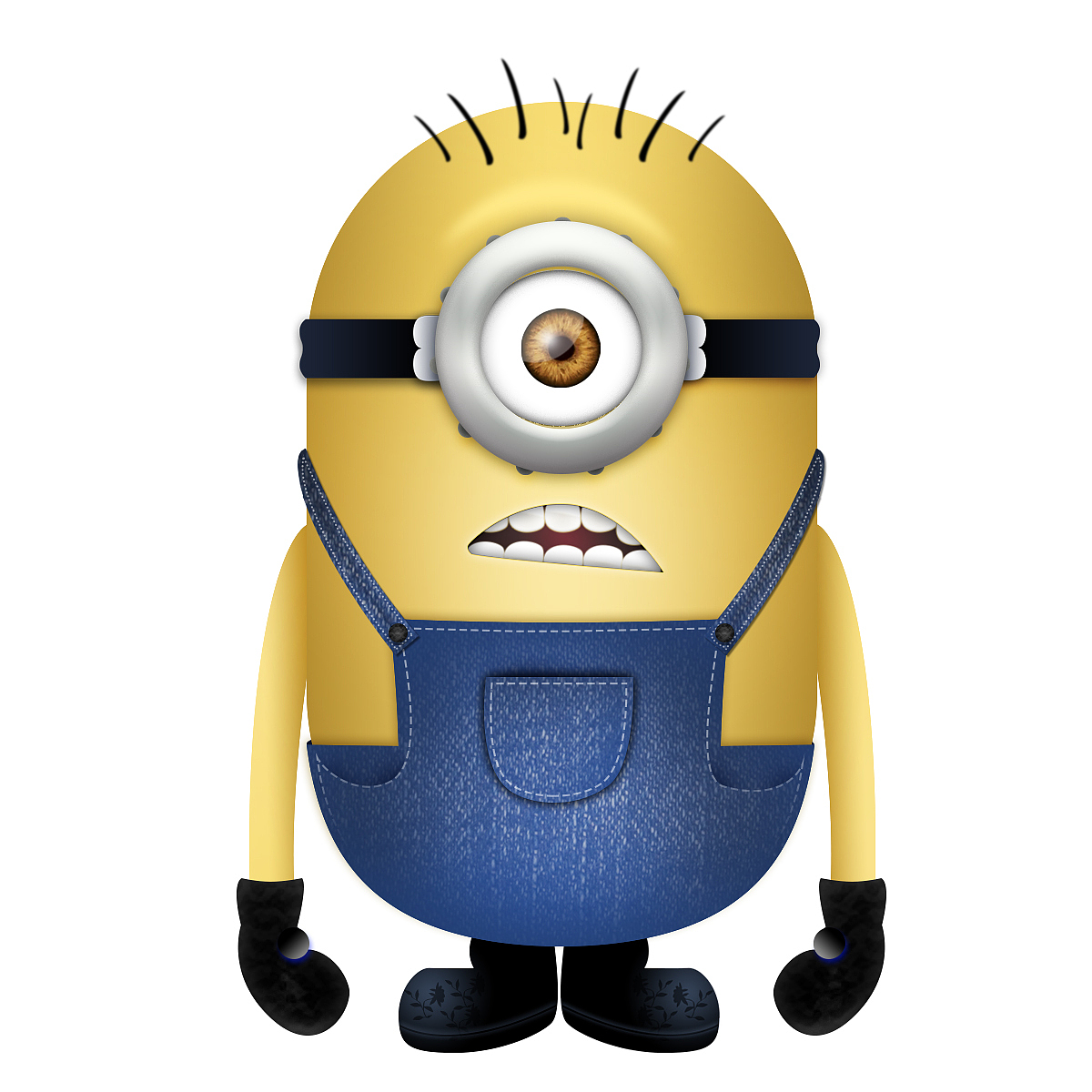 day30-2017/1/04:一只眼的小黄人(表示眼镜不太会画)【ps】